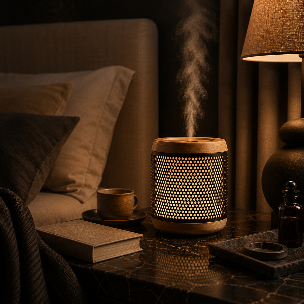 Aroma Diffuser - Bambus & Schwarzes Metall