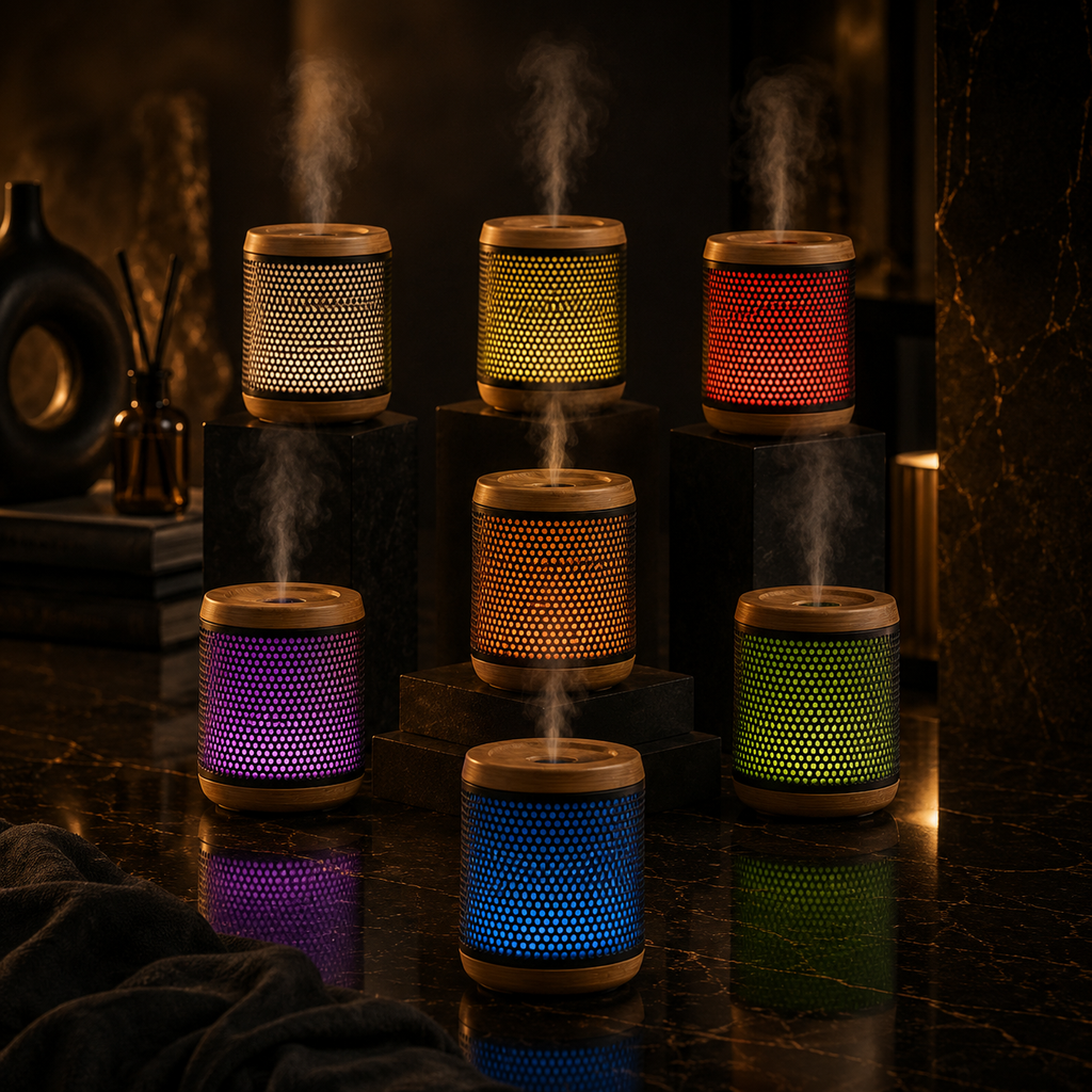 Aroma Diffuser - Bambus & Schwarzes Metall