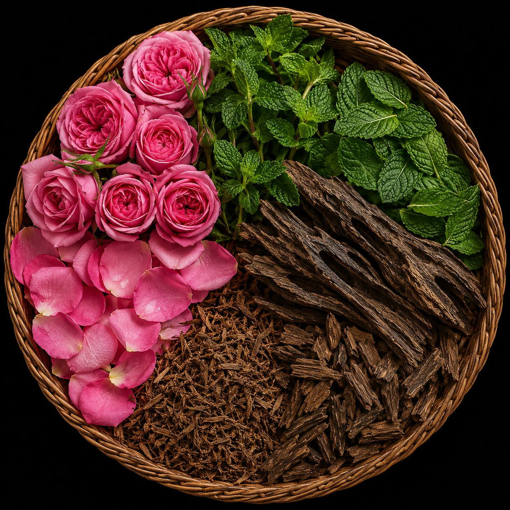 Augusta Aroma IV Duftkerze - Rose, Minze & Adlerholz (Oud)