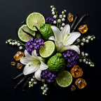 Handgefertigte Duftkerze mit Bergamotte und Limette