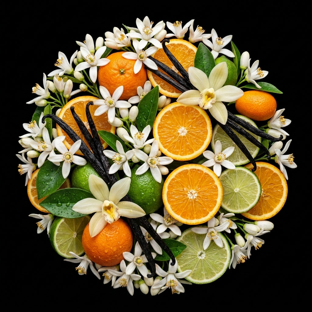 Handgefertigte Duftkerze mit Orangenblüte