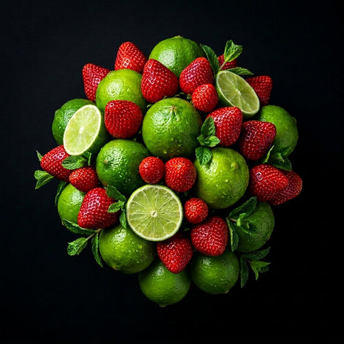 Duftwachstörtchen mit Erdbeere und Limette