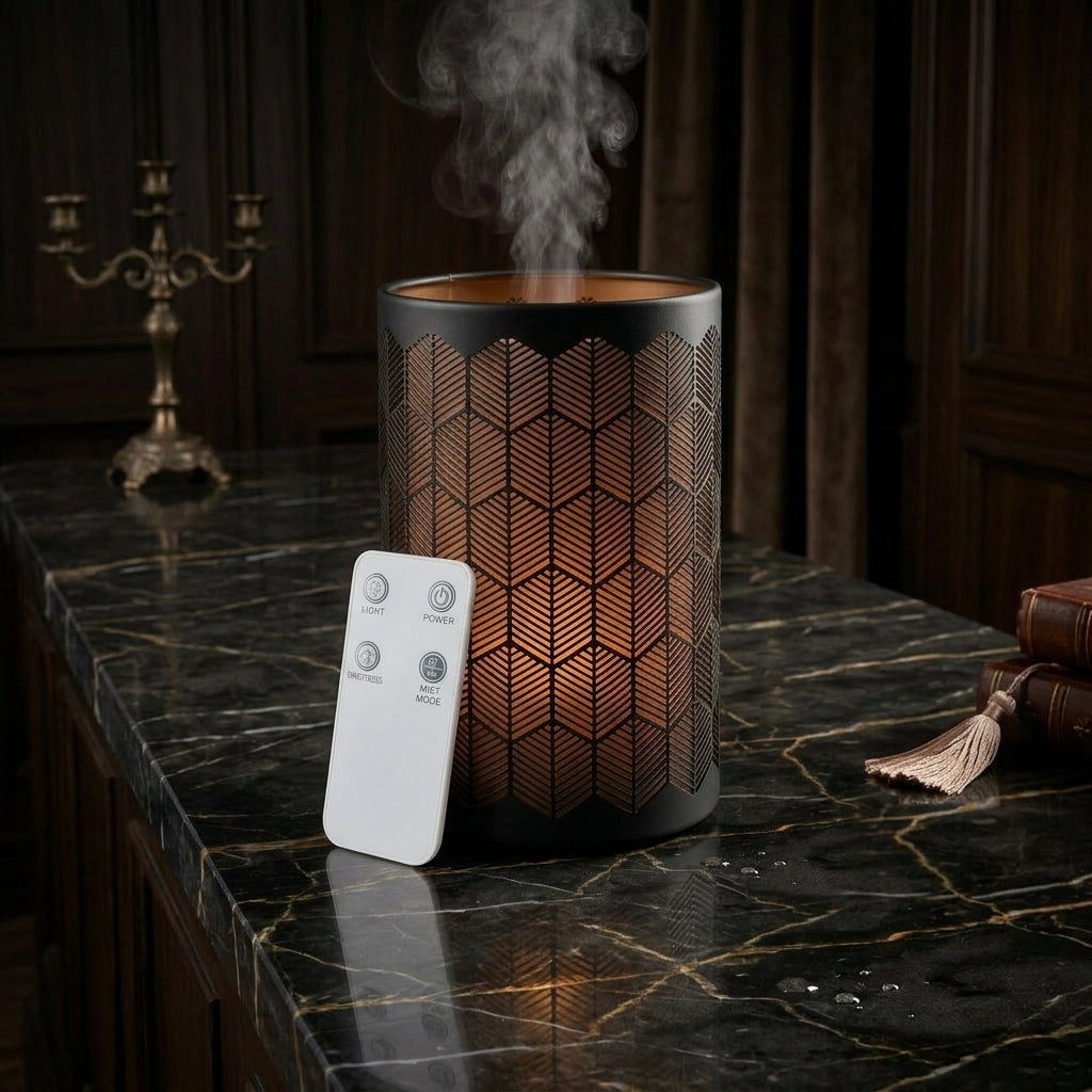 Verone - Diffusor in Glas und Metall mit Kerzenhalter-Effekt