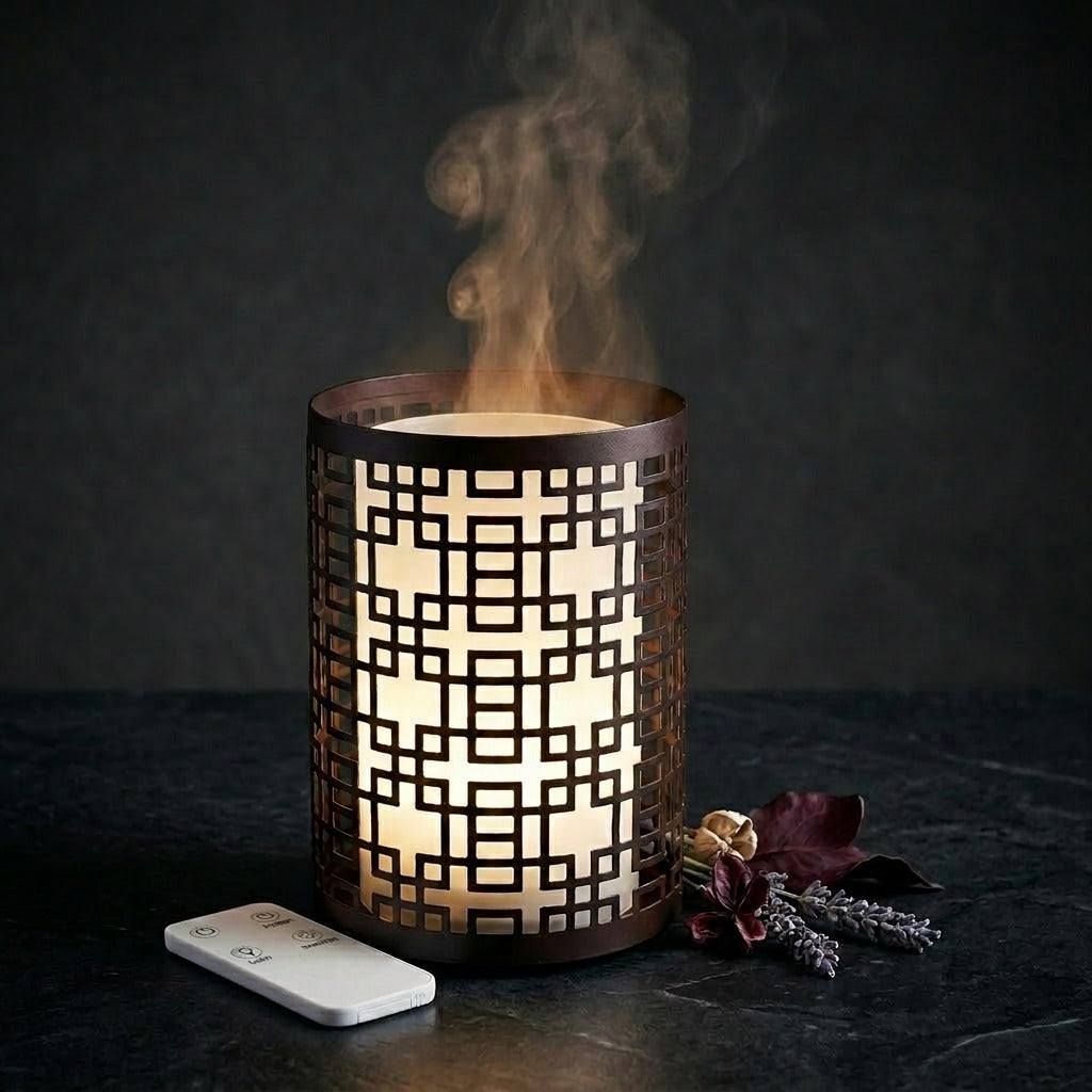 Serenity - Diffusor in Glas und Metall mit Kerzenhalter-Effekt