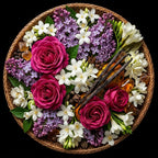 Handgefertigte Duftkerze mit Rose und Jasmin